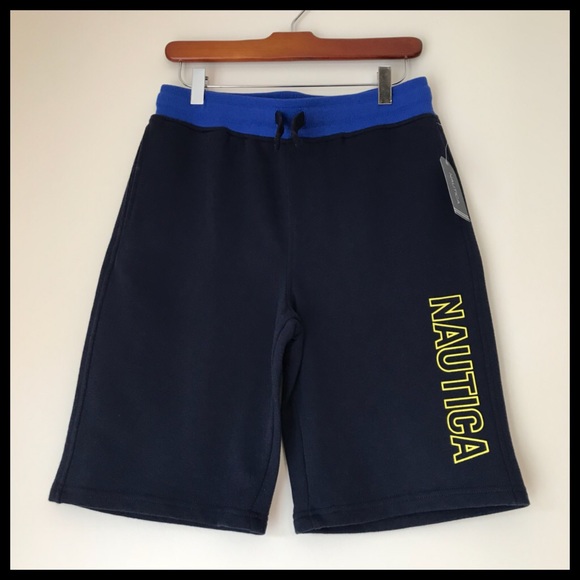 NWT Nautica Logo Knit Sport Shorts Size 14-16 - Picture 1 of 5